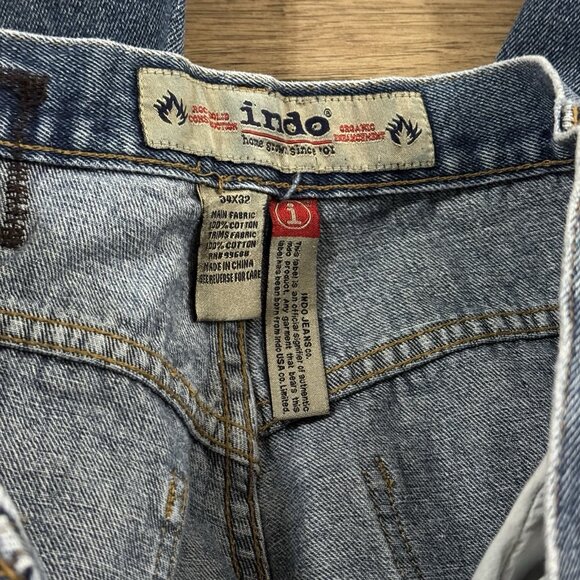 Vintage Indo Jeans Wide Leg Skater Grunge 34x32 - Picture 8 of 12